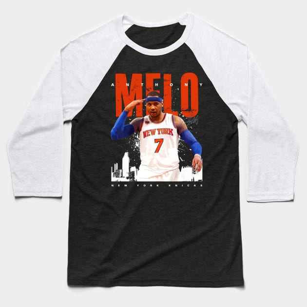 Carmelo Anthony 3 to the Dome Baseball T-Shirt by Juantamad